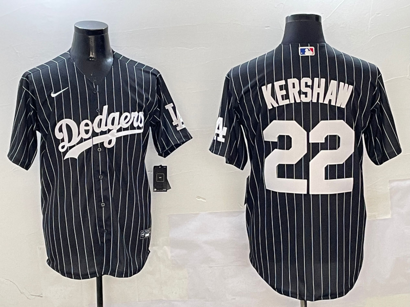 Men's Los Angeles Dodgers Clayton Kershaw #22 Black Alternate Limited Jersey